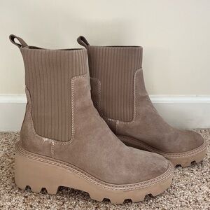 Dolce Vita Tan Suede Ankle Boots